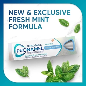 Sensodyne Pronamel Gentle Teeth Whitening Enamel Toothpaste for Sensitive Teeth, to Reharden and Strengthen Enamel, Amazon Exclusive, Fresh Mint - 4 Ounces (Pack of 3) - Image 2